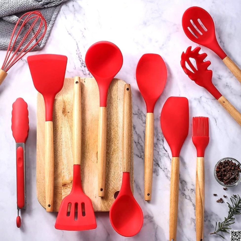 12 Pcs Silicone Kitchen Spoon Set – Cooking & Baking Utensils thumbnail 5