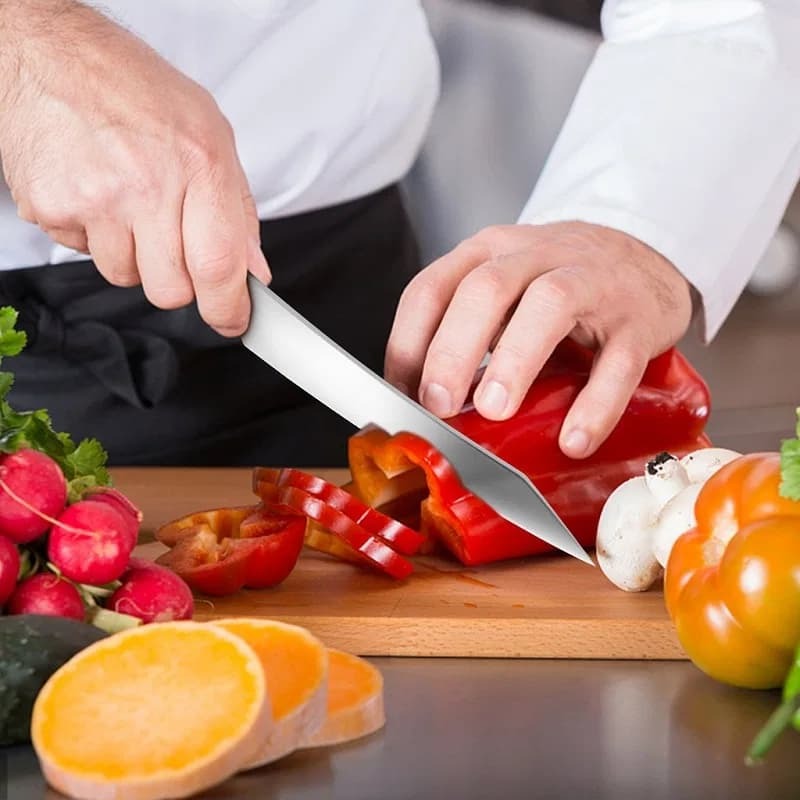 7 inch Stylish Sinbad kitchen knife, Stainless Steel Wooden Handle Kitchen Knife thumbnail 4