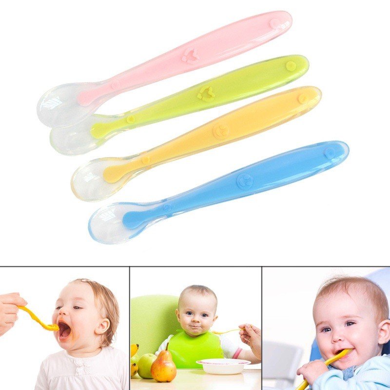 Silicone Baby Spoon 1Pc – BPA Free Soft Infant Feeding Spoon for First Solid Food thumbnail 3