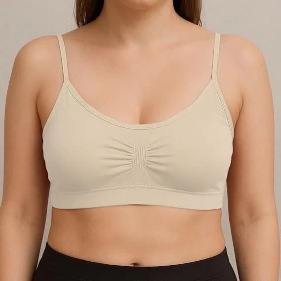 Sana Women's Seamless Padded Wirefree Comfort Bra, Teen Age Girl Seamless Cooling Comfort Air Bra thumbnail 2