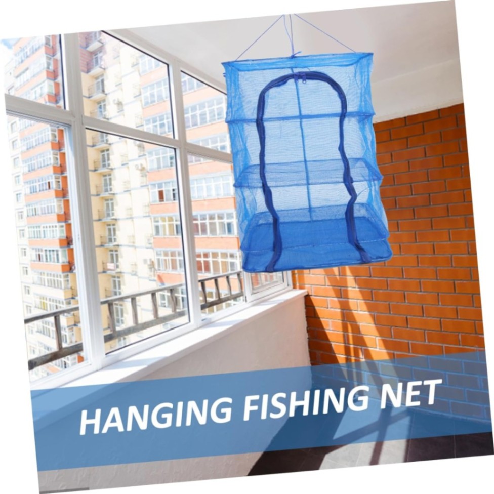 Foldable 4-Layer Food Drying Net, Multi-layer Hanging Food Dryer – ঝুলন্ত মাছ ও খাবার শুকানোর জন্য পারফেক্ট সমাধান! thumbnail 4