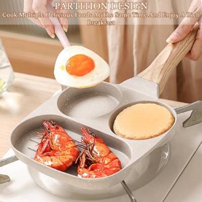 Breakfast Frying Pan, Nonstick Egg Frying Pan, 3-in-1 Nonstick Pan – Cooking Fry Pan for Breakfast