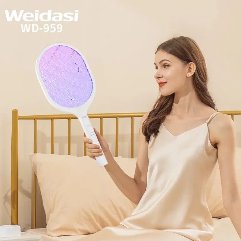 WEIDASI WD-959 Rechargeable Mosquito Swatter Racket, Rechargeable Mosquito Killer Bat thumbnail 3