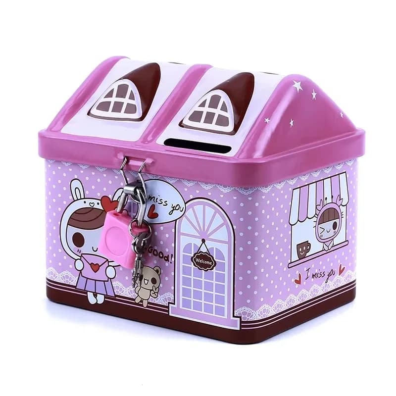 Metal Coin Saving Box for Kids – Lock & Key thumbnail 3