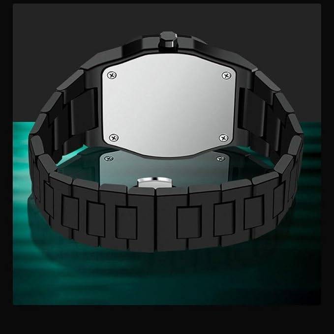 Arabic Black Aura Watch, Aura Minimalist Matte Black Arabic Numerals Analog Watch for Men and Women thumbnail 4