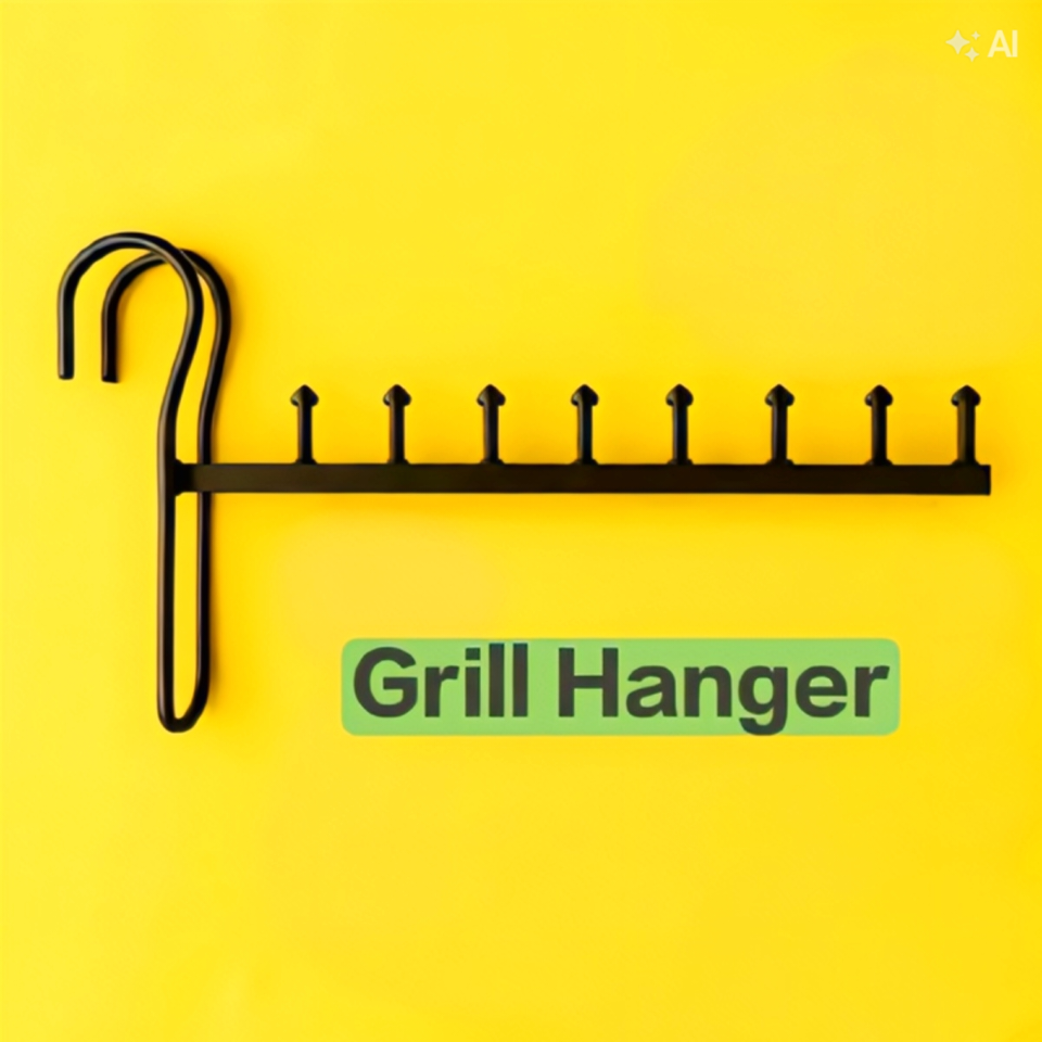 Grill Cloth Hanger Stand, Grill Cloth hanger Balcony shirt hanger metal Coat Rack