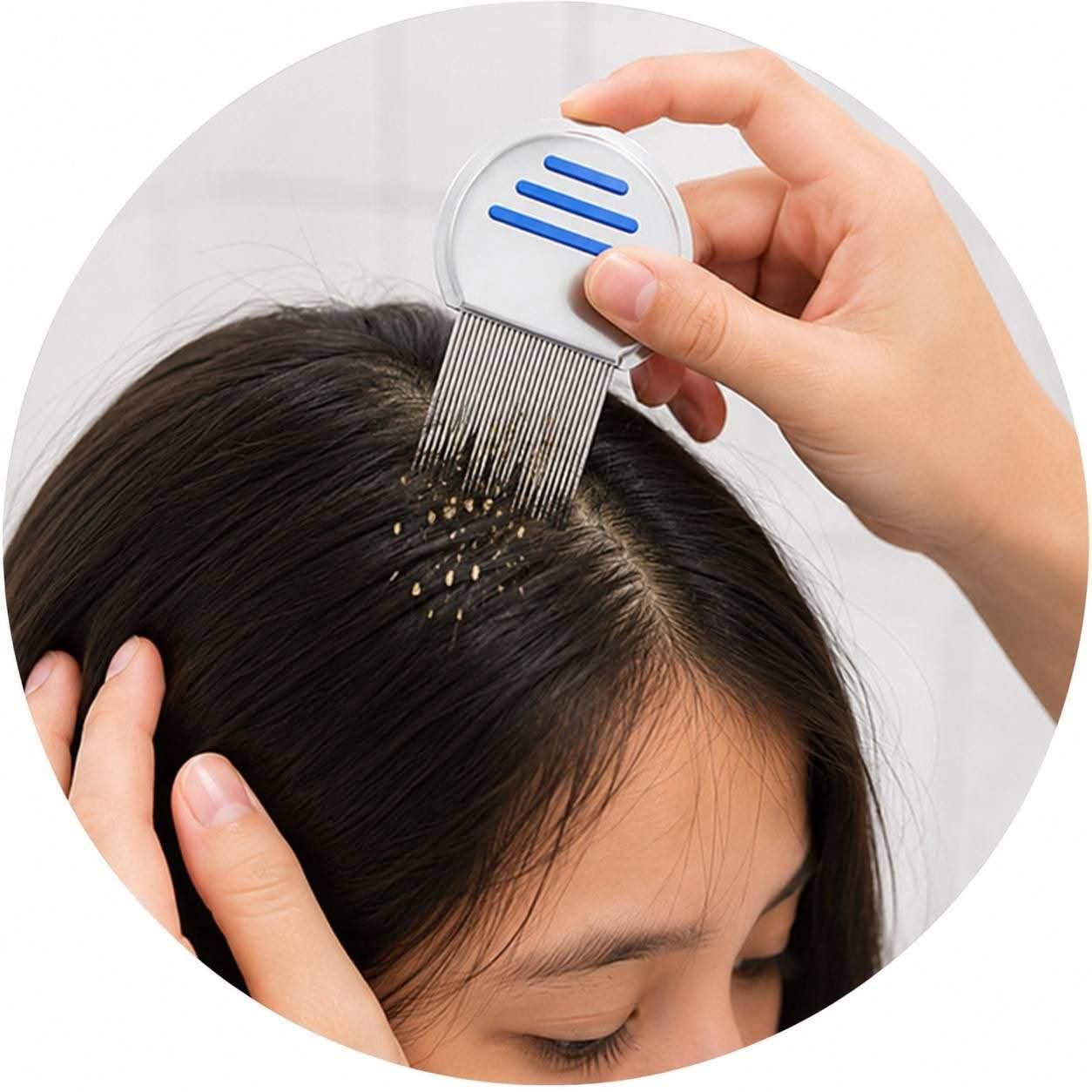Stainless Steel Lice Removal Comb Anti Lice Nit Comb Hair Dandruff Cleaning Comb thumbnail 8