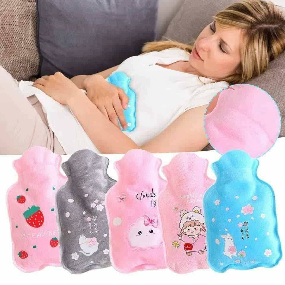 Velvet Mini Hot Water Heater Bag Pain Relief Hot Water Bag PVC Heating Pad for Body Pain
