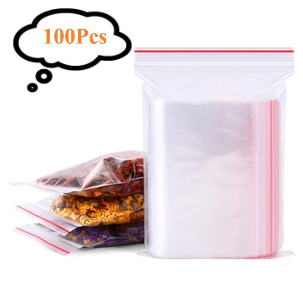 Zip Lock Poly Bag for Food Storage – Reusable Transparent Zipper Bag