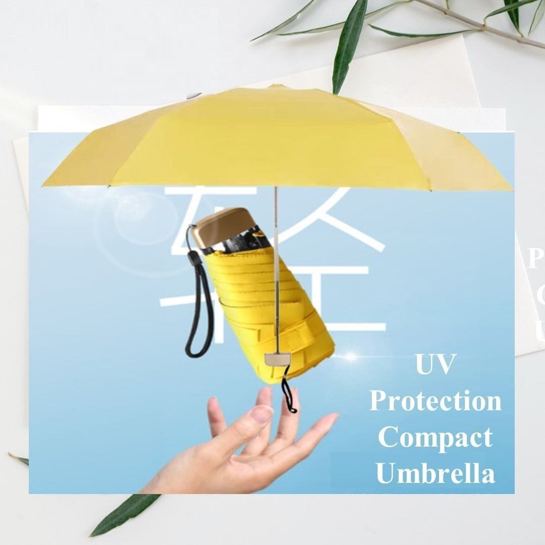 UV Protection UPF Small Travel Umbrella - Lightweight 3-Fold Compact Pocket Umbrella thumbnail 6