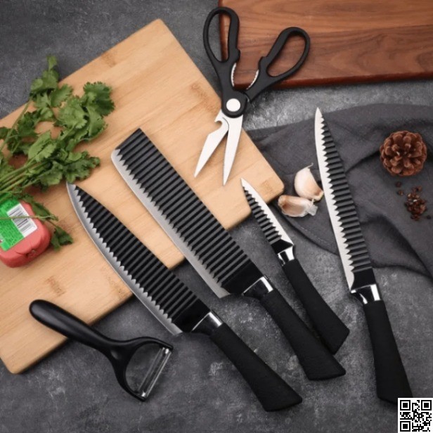 Zepter Professional Knife Set – 6 Pcs Kitchen Knife Set with Peeler & Scissor thumbnail 4