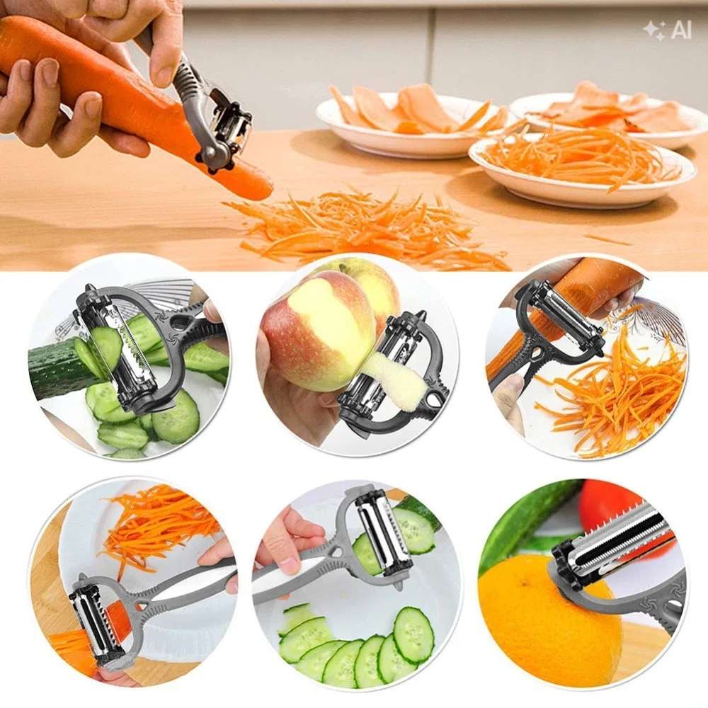 3 In 1 Roto Peeler for Vegetables and Fruits Cutter thumbnail 2