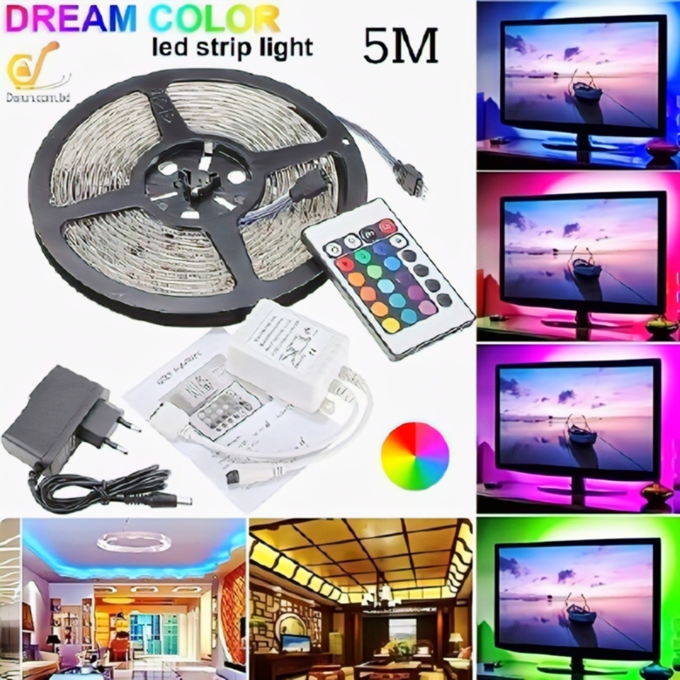 RGB LED Strip Light with Remote Control | Colour Changing LED Light with Sticker
