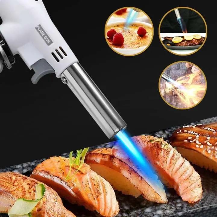 Automatic Flame Gas Torch, Butane Torch Kitchen Blow Lighter - Culinary Torches Chef Cooking Professional Adjustable Flame with Reverse Use for Creme, Brulee, BBQ, Baking, Jewelry thumbnail 5