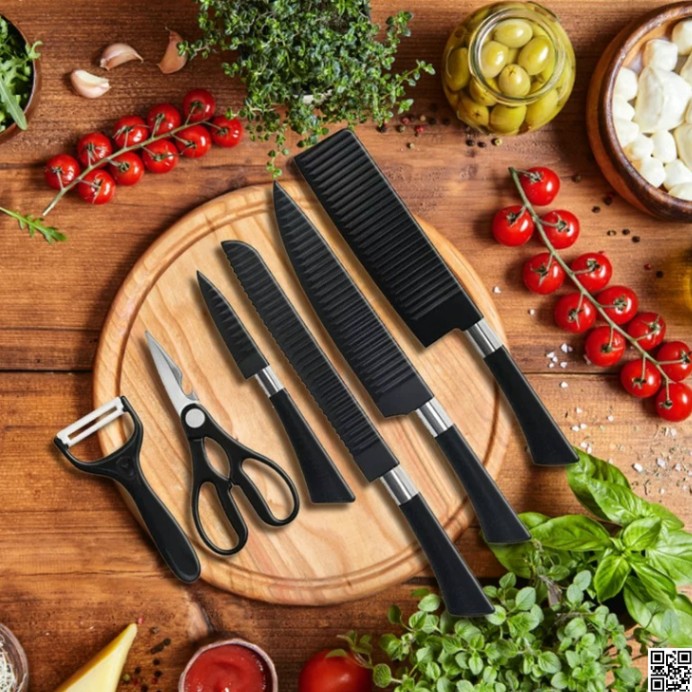 Zepter Professional Knife Set – 6 Pcs Kitchen Knife Set with Peeler & Scissor thumbnail 7