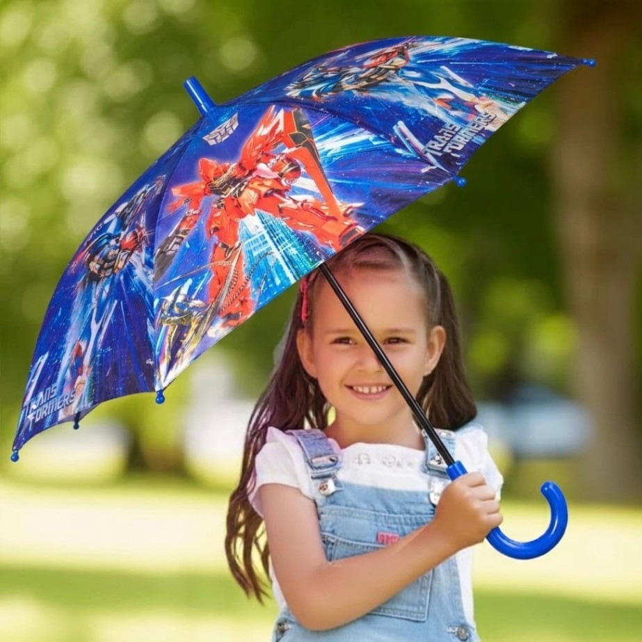 3D Printed Kids Cartoon Umbrella with Automatic Open Shaft & Free Whistle thumbnail 3