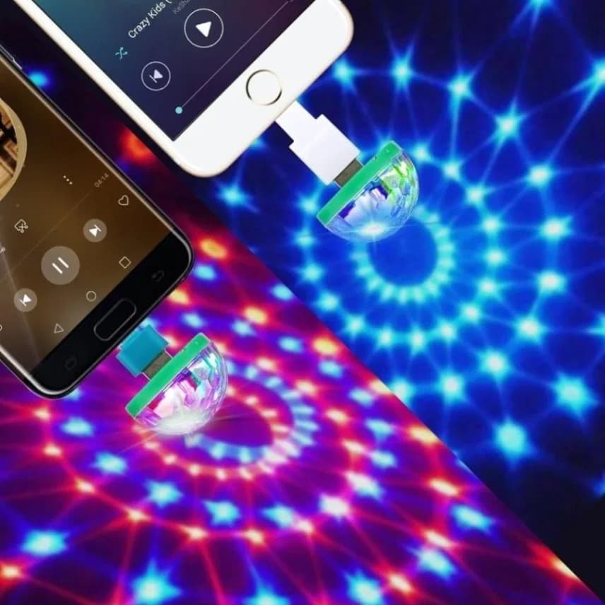 Usb Mini Led Disco Magic Ball Lights, Sound Sensor Led Small Magic Ball Light thumbnail 3