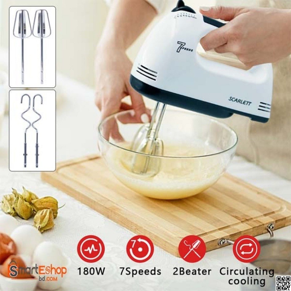 Super Hand Mixer & Egg Beater – 7 Speed Electric Cake & Cream Mixer
