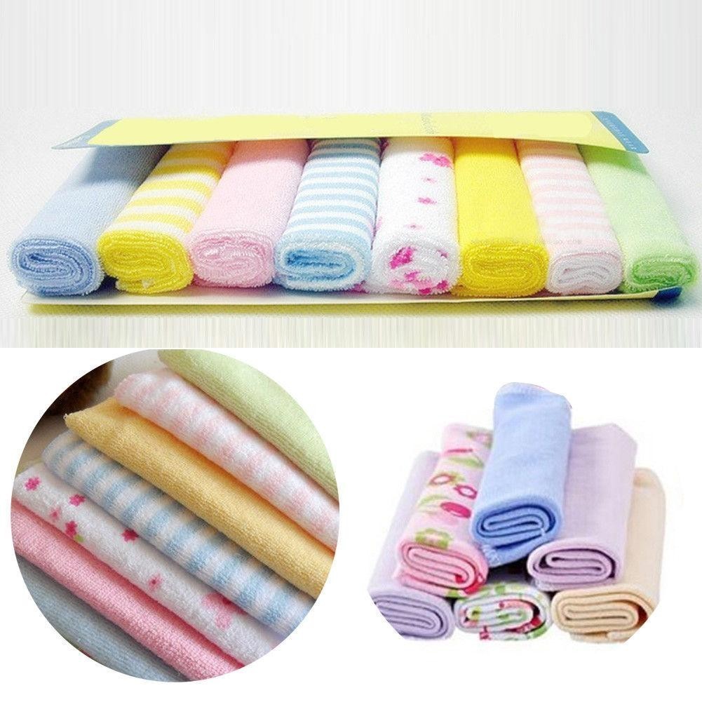 Newborn Baby Towel Set 8pcs Soft Cotton | Baby Face Towel Napkin Handkerchief Set thumbnail 5