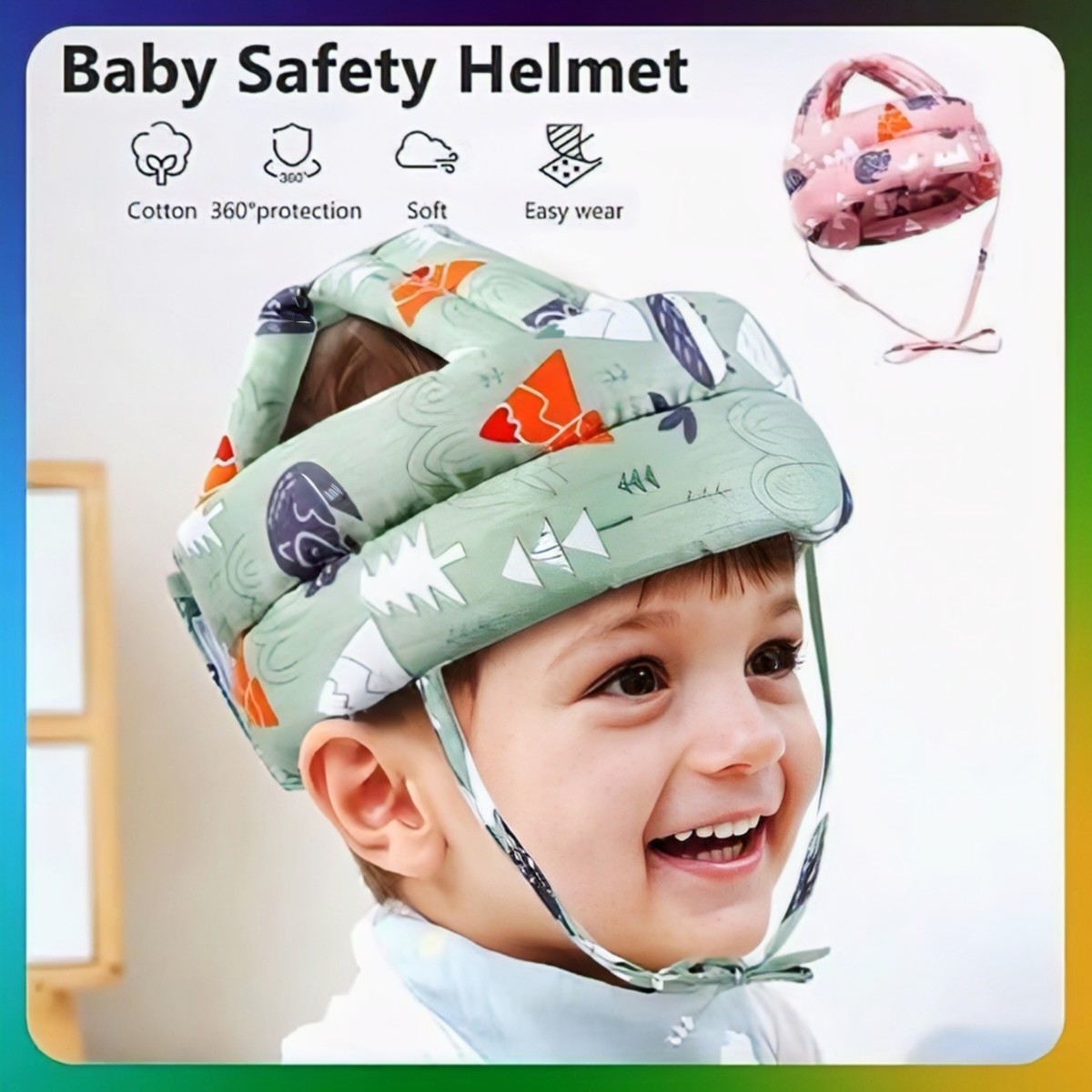 Kids Safety Head Protector Helmet | Baby Safety Helmet for Infant & Toddler | Breathable Adjustable Head Cushion Cap