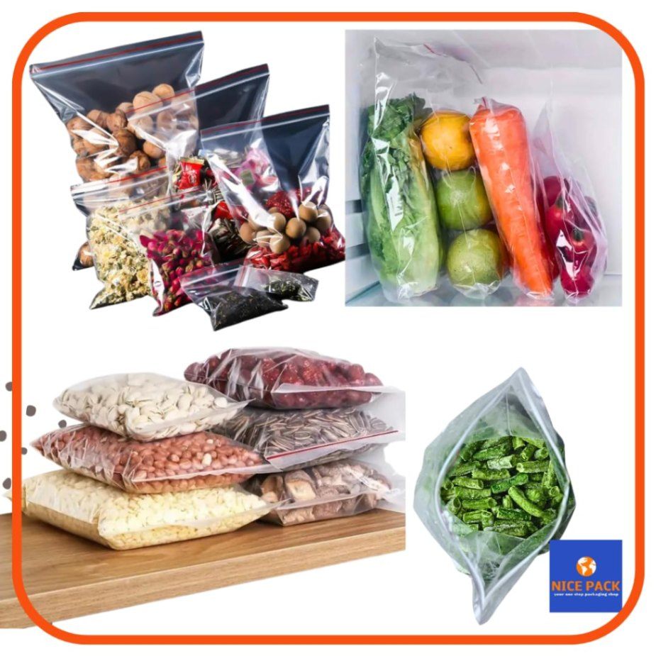 Zip Lock Poly Bag for Food Storage – Reusable Transparent Zipper Bag thumbnail 3