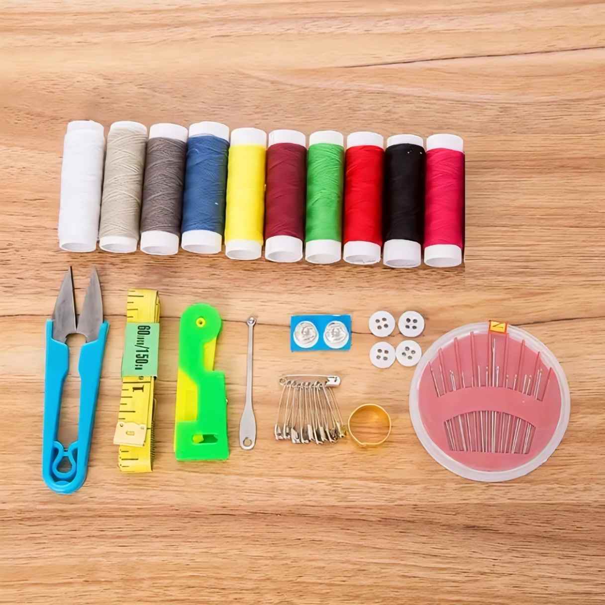 Sewing Kit Sewing Box with Sewing Accessories, Household Sewing Tools, Portable Sewing Box thumbnail 3
