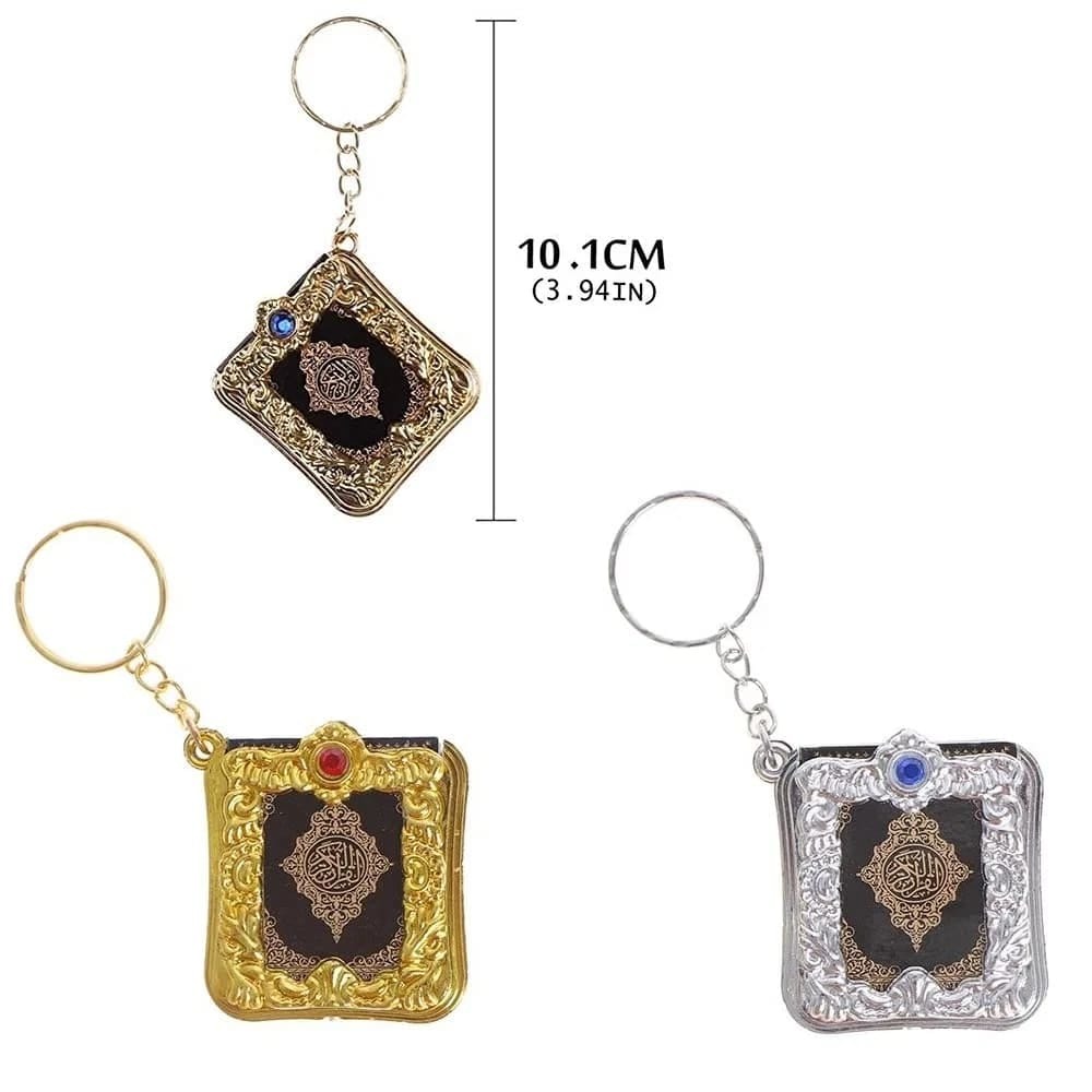 Mini Quran Sharif Keychain – Complete 30 Juz Pocket-Sized Keyring with Golden Cover thumbnail 5