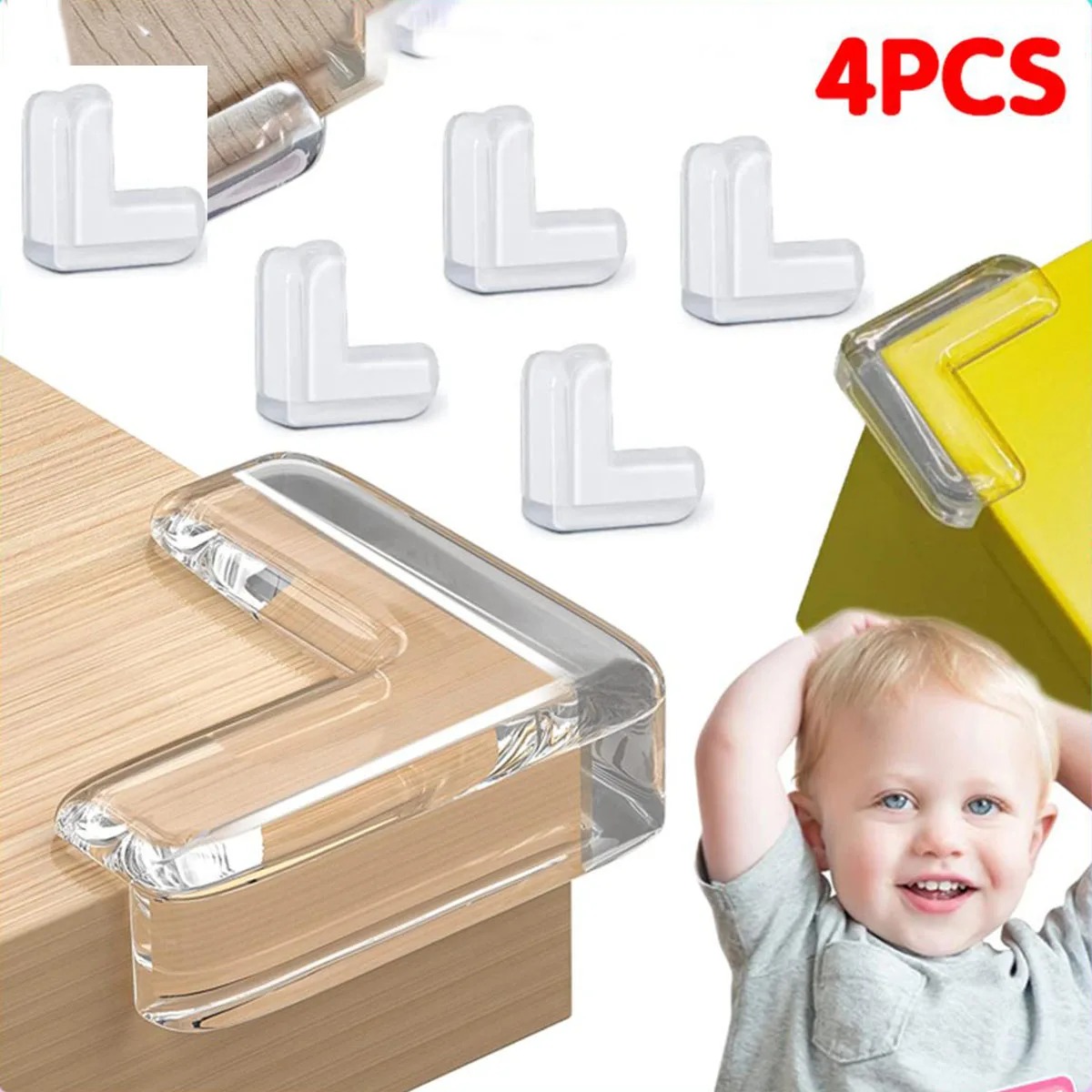 Baby Safety Table Corner Protector 4Pcs Set | PVC Edge & Corner Guard for Furniture