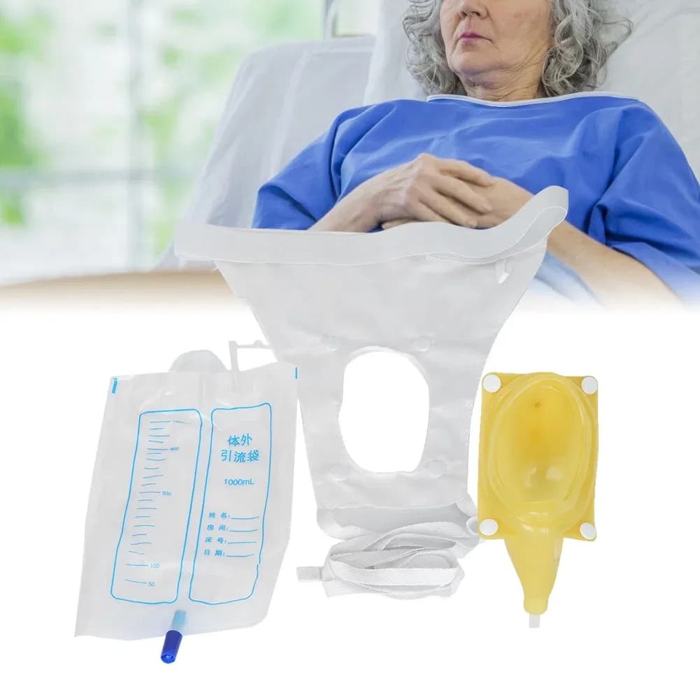 Urine Collection Bag, Portable Reusable Medical Incontinence Bag - Collecting Bag for Men and Women with Catheter Bag and Urinal thumbnail 4
