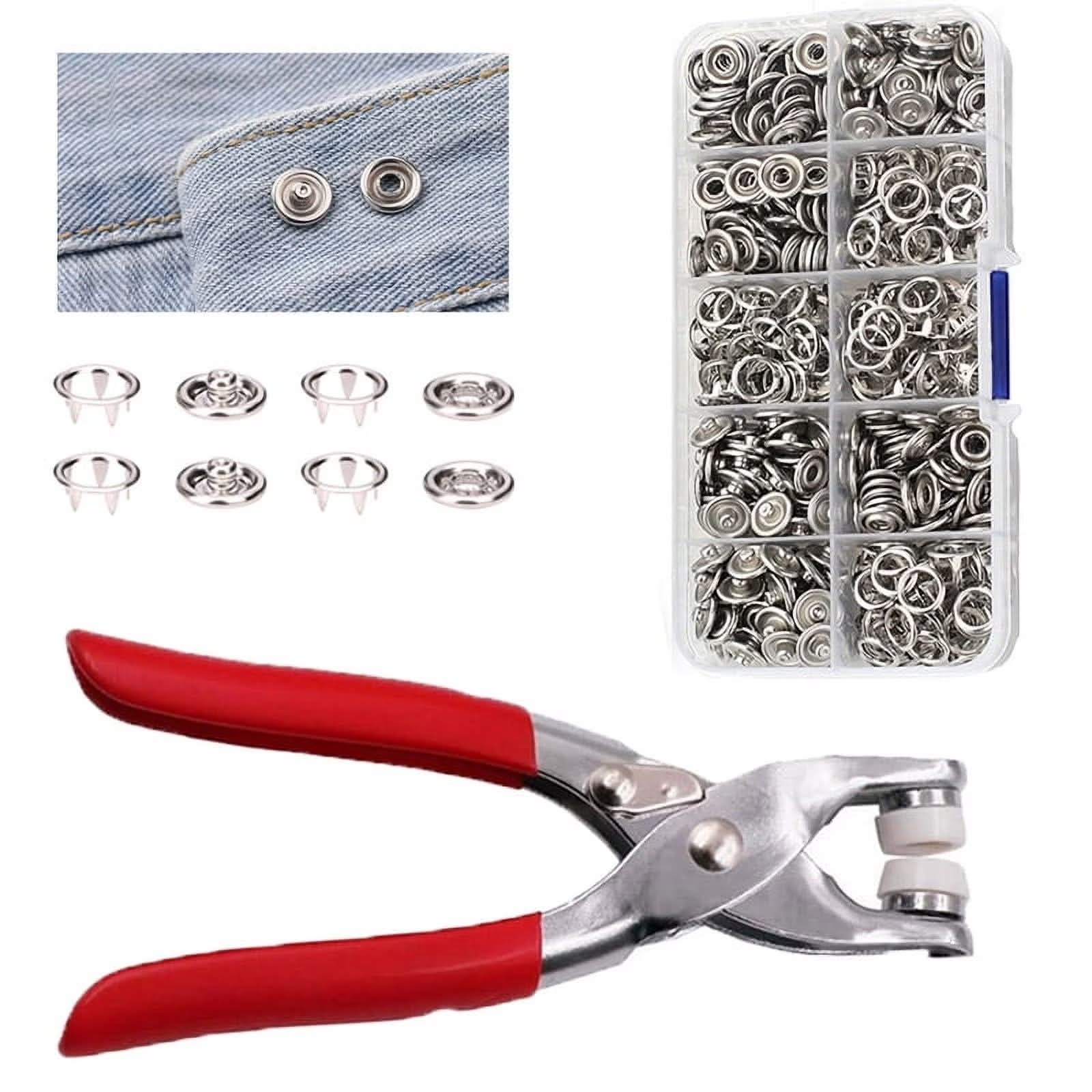 Tich Button Machine, Snap Button Attaching Machine | Automatic Stainless Steel Button Press with 100 Free Buttons thumbnail 3