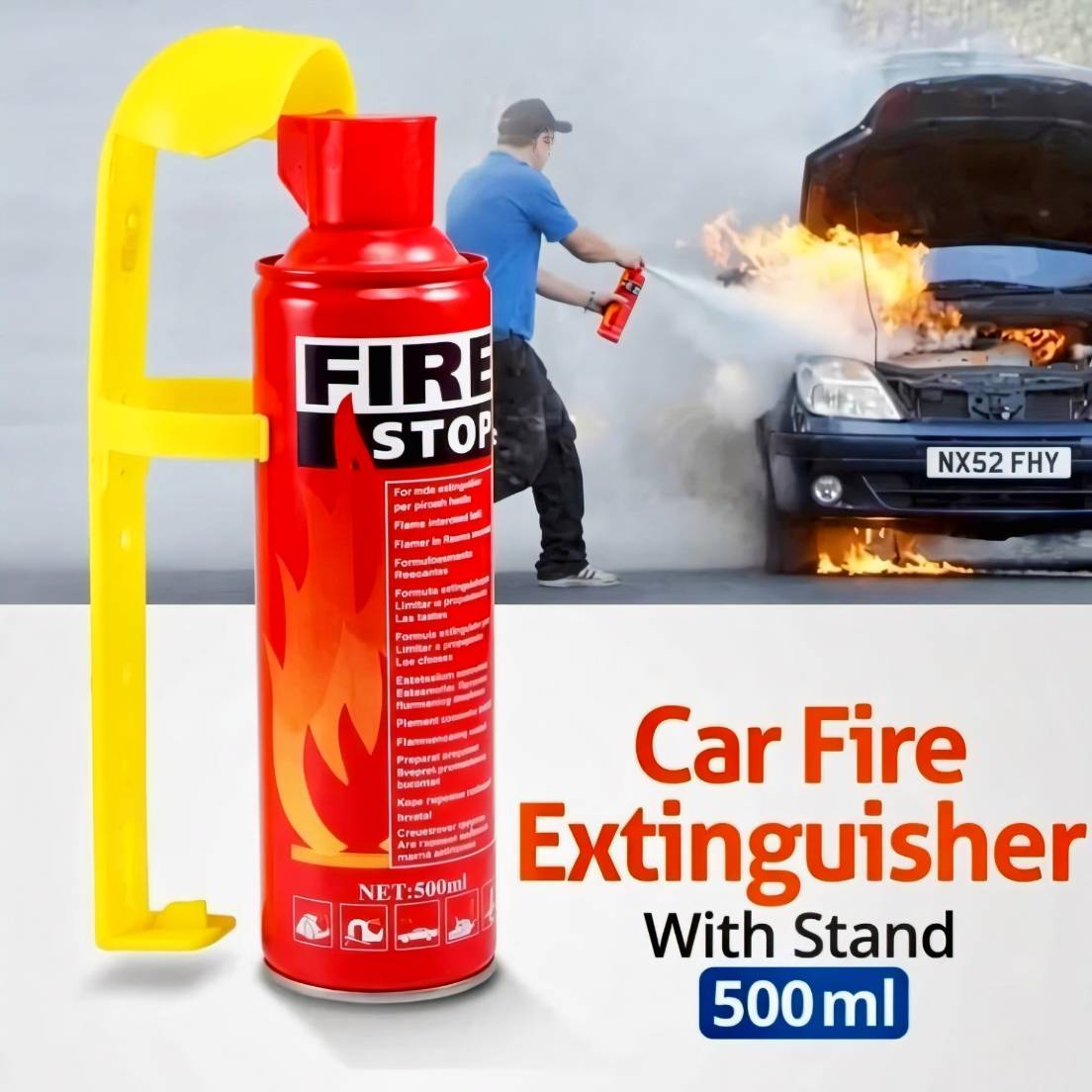 500ml Fire Stop Foam, Portable Fire Extinguisher Spray for Home, Office, Car, truck, ship, boat.