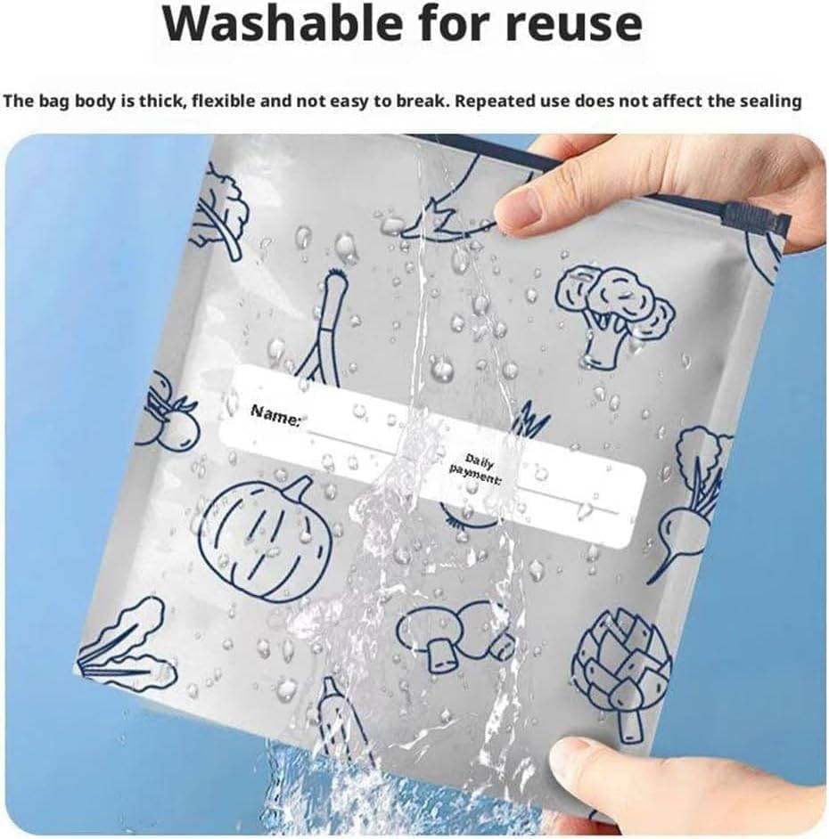 Aluminum Foil Zip Lock Bags for Food Storage (10 Pcs) - Leakproof & Reusable thumbnail 6