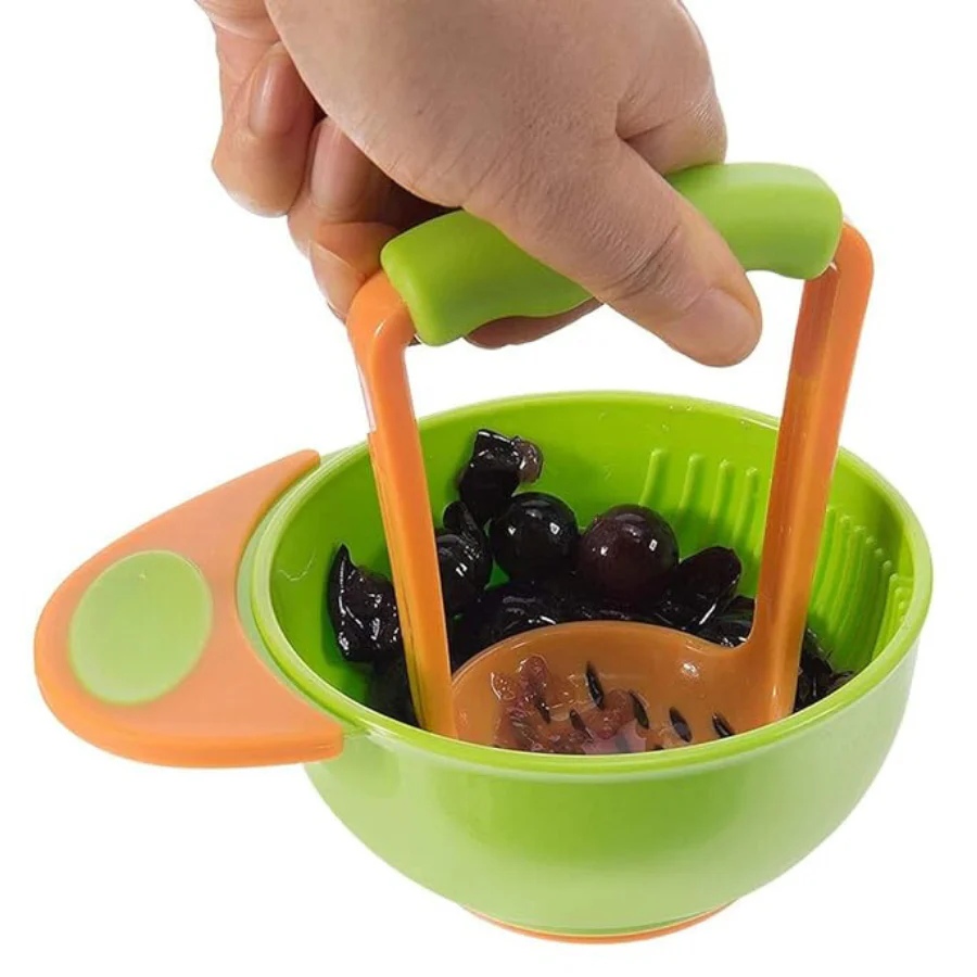 Baby Food Mash Bowl with Grinder | BPA Free Baby Food Grinding Bowl thumbnail 2