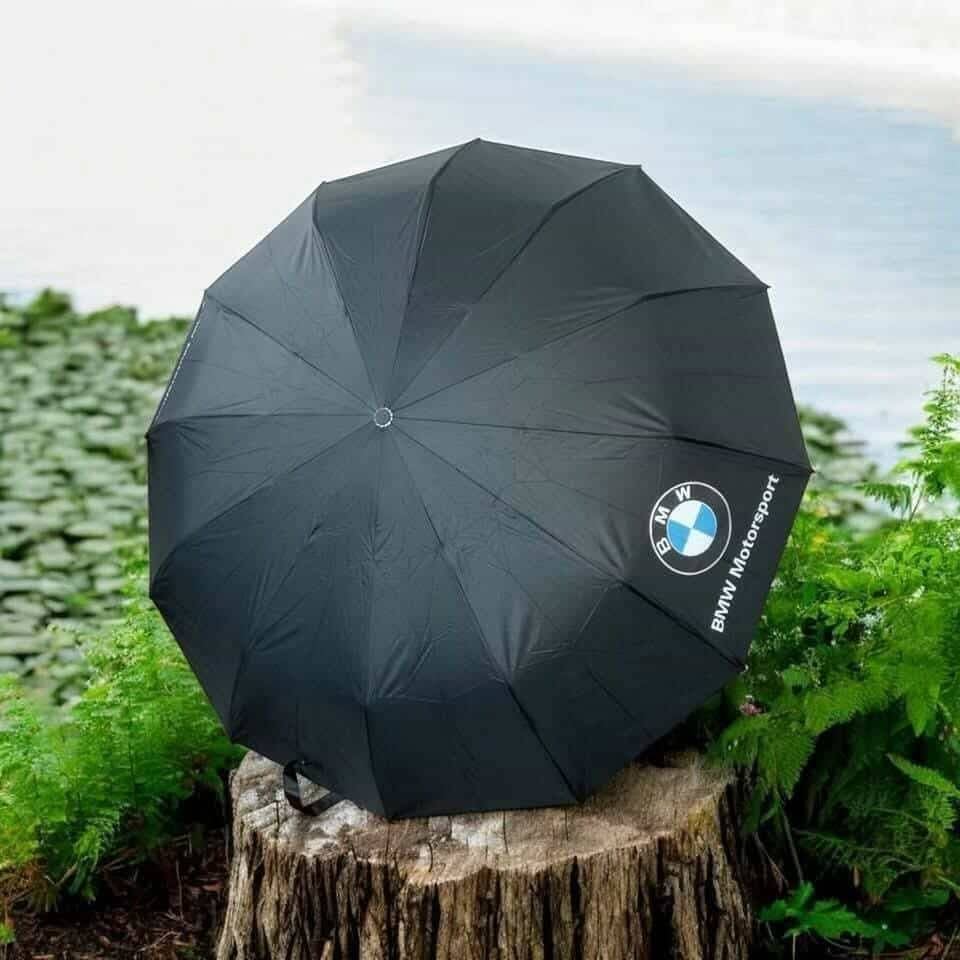 BMW Motorsport Premium 12-Rib Automatic Umbrella – Heavy Duty Auto Open & Close Folding Umbrella with Branded Case thumbnail 4