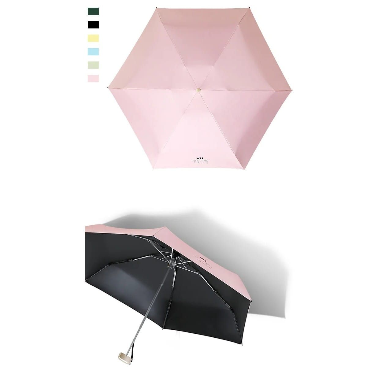 UV Protection UPF Small Travel Umbrella - Lightweight 3-Fold Compact Pocket Umbrella thumbnail 2