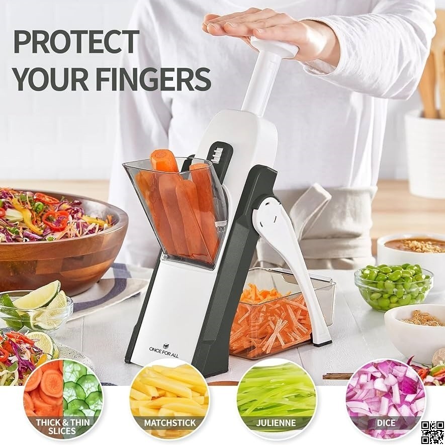 Brava Spring Slicer Vegetable & Fruit Cutter – Multi Blade Kitchen Cutter thumbnail 4