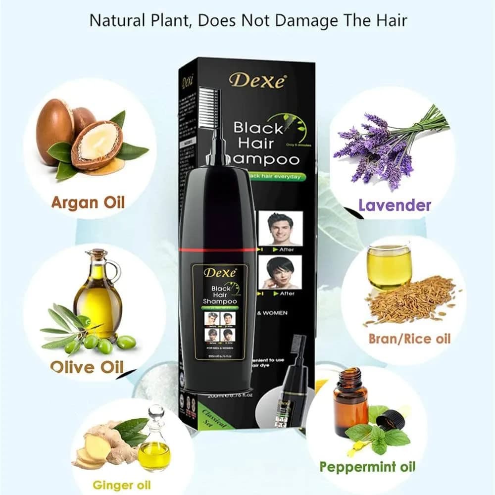 Dexe Black Hair Shampoo 200ml thumbnail 3