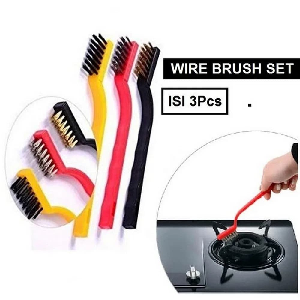 3pc Wire Brush Set, 3 Pcs Stainless Steel Wire Brush Set Cleaning Tool Kit thumbnail 6