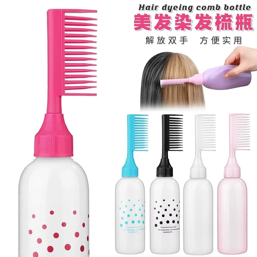 Hair Oil Applicator Comb Bottle, Hair Oil Bottle- Oil Comb- Hair Tools- Hair Dye Applicator Brush Bottles Styling Tool