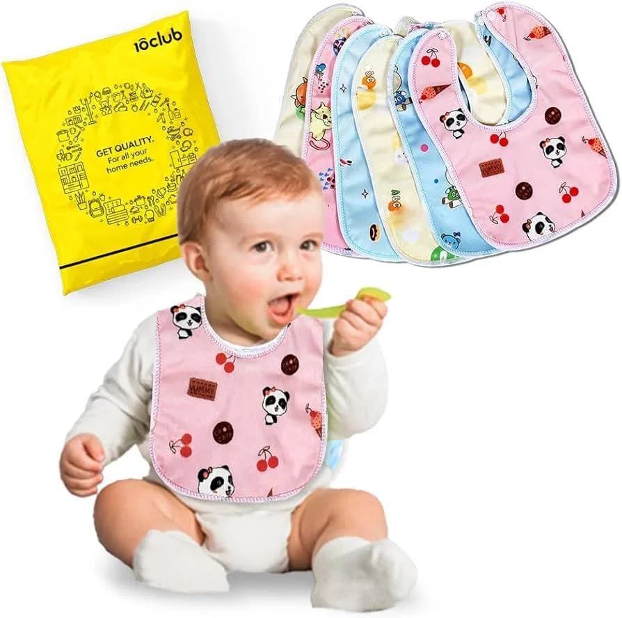 Velvet Baby bib towel soft cotton children's two-layer round-shaped bibs, Baby Apron bib