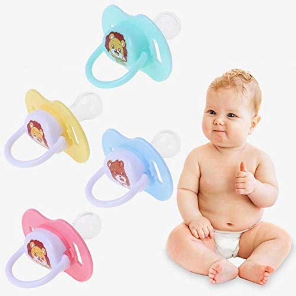 Baby Silicone Pacifier for Newborn (0–12 Months) – Soft Safe Chewing Nipple with Cap thumbnail 3