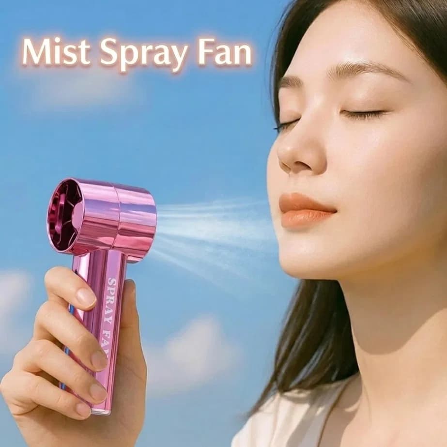 Portable Mist Fan - Rechargeable Mini Cooling Fan, Portable Handheld Spray Fan, Recharge Hand Held Fan Humidifier Mist Cooler Cooling Spray Handheld Spray Fan