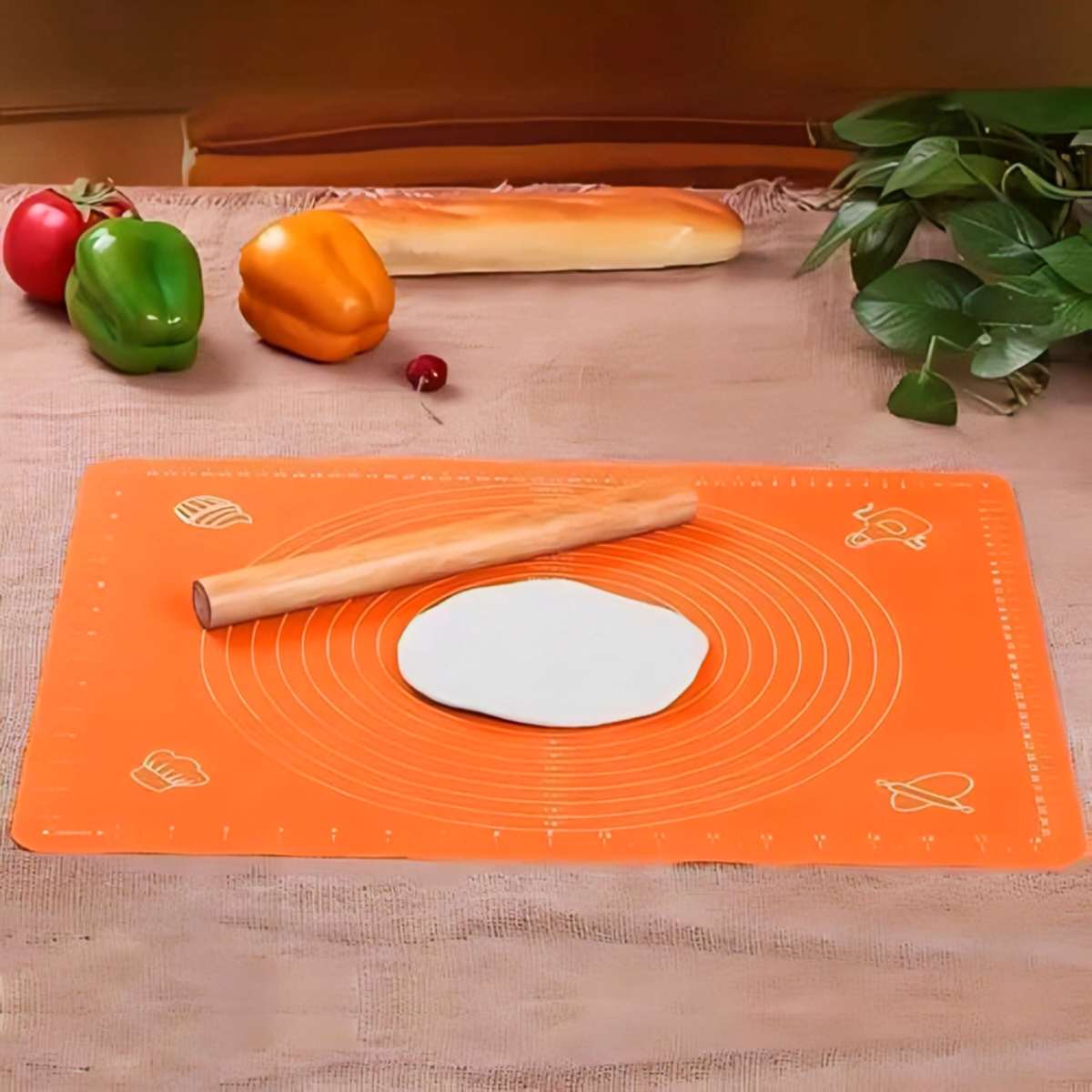 Silicone Baking Roti Mat – Non-Stick Pastry & Dough Rolling Mat thumbnail 3