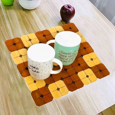 Bamboo Wooden Table Mat – Heat Resistant Dining & Kitchen Insulation Pad