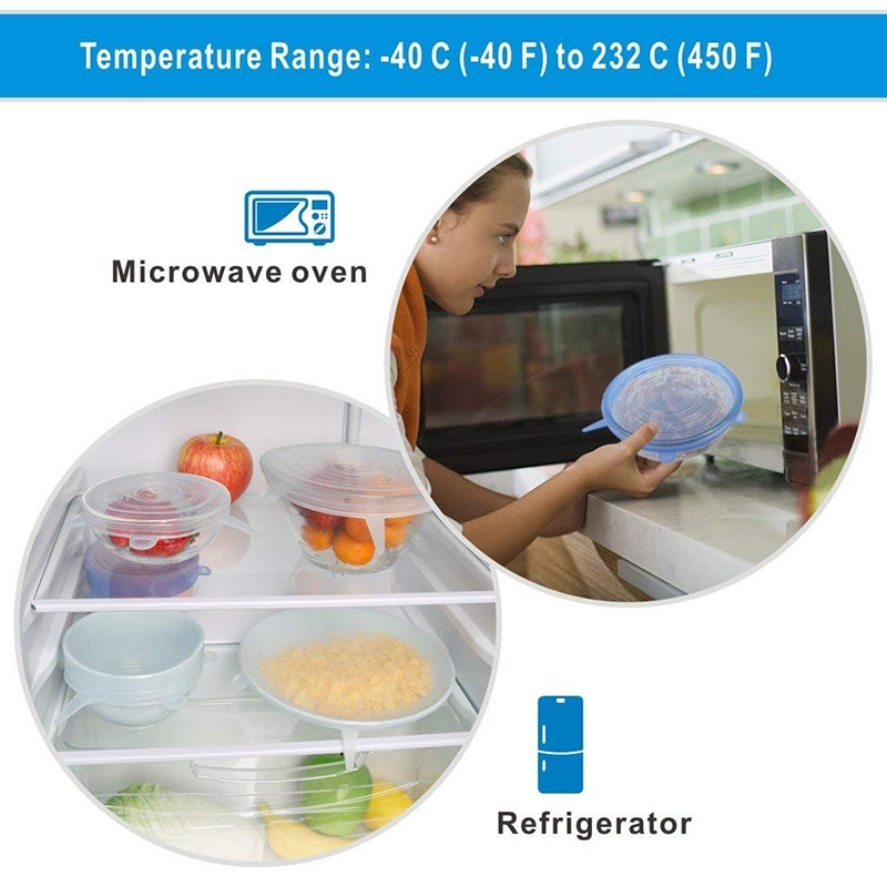 Silicone Stretch Food Cover Set (Big) – Reusable Elastic Lid Covers (6pcs) thumbnail 4