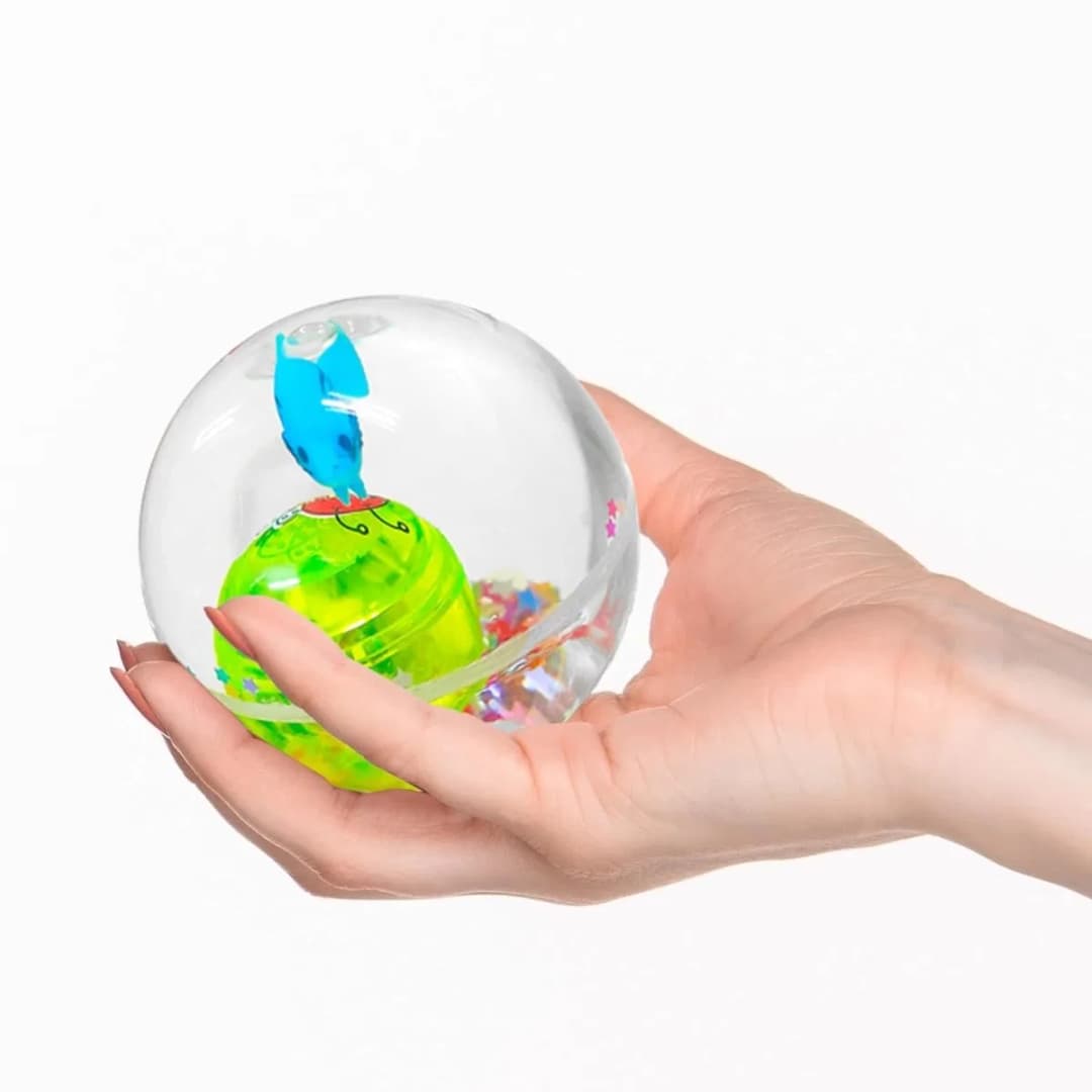 LED Flashing Bouncing Ball for Kids, Fun Toy Ball for Toddlers and Kids, Transparent Water Filled Rubber Ball thumbnail 3