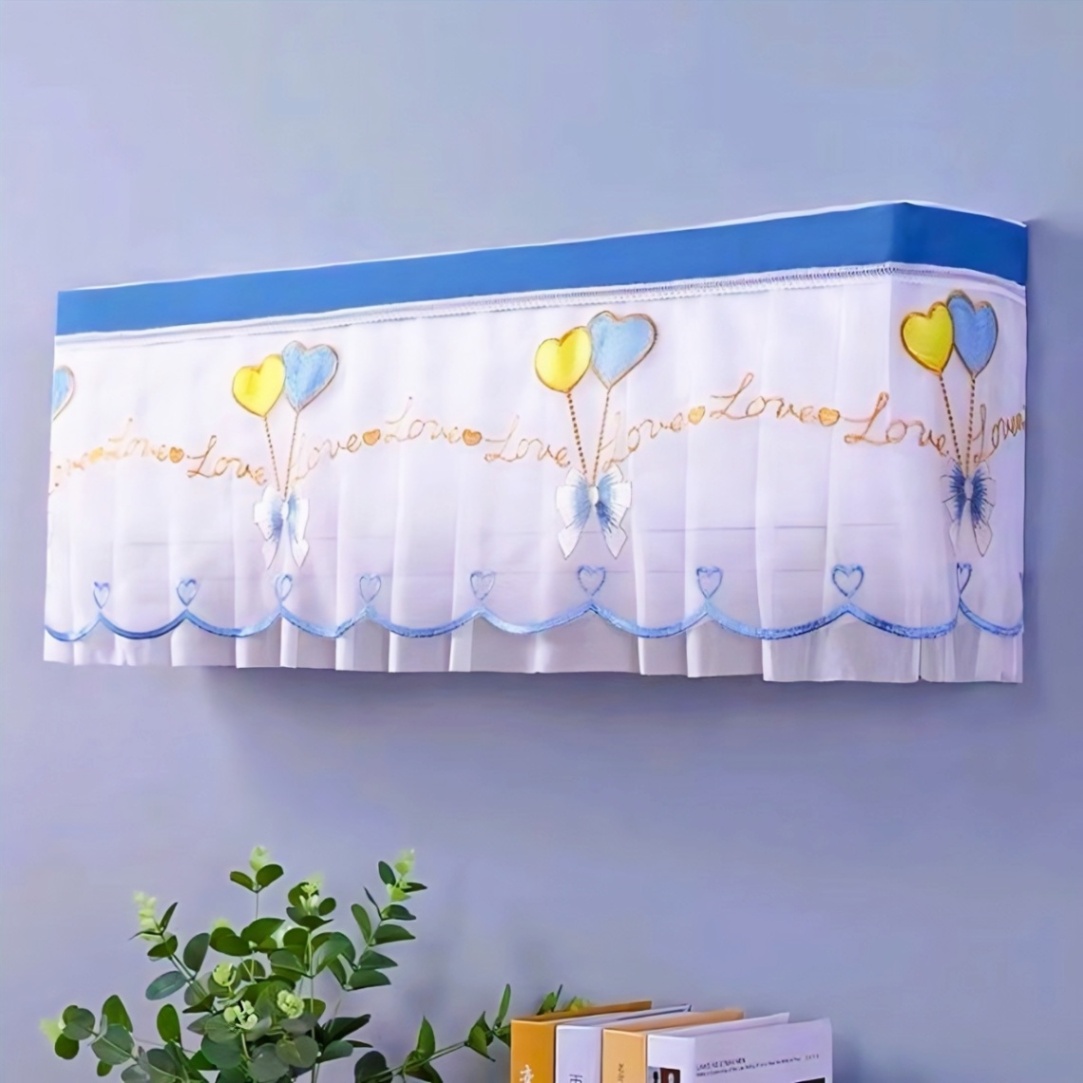 110 cm / 1.5 to 2 Ton Embroidered Net Split AC Cover | Premium Embroidered AC Cover - Dustproof & Breathable thumbnail 4