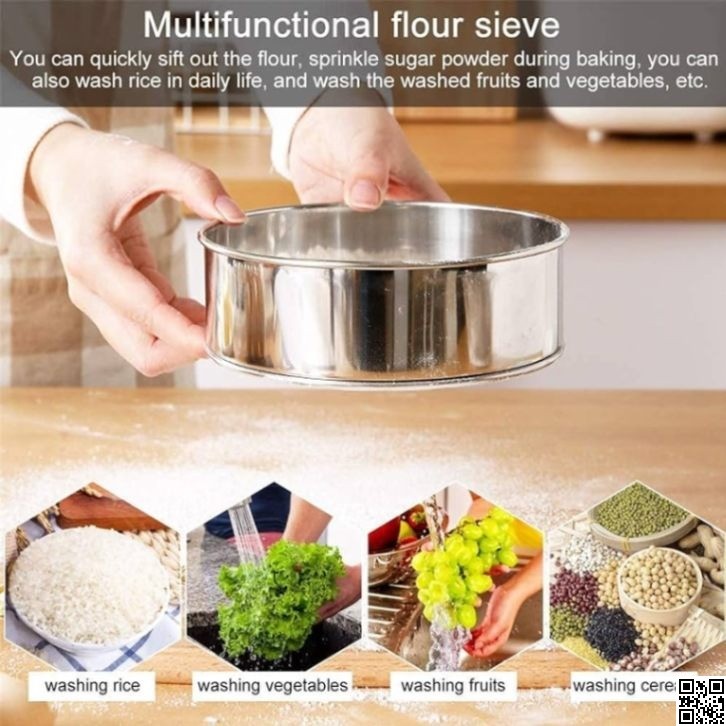 Round Strainer Set 6pcs – Stainless Steel Mesh Kitchen Strainer Set thumbnail 5
