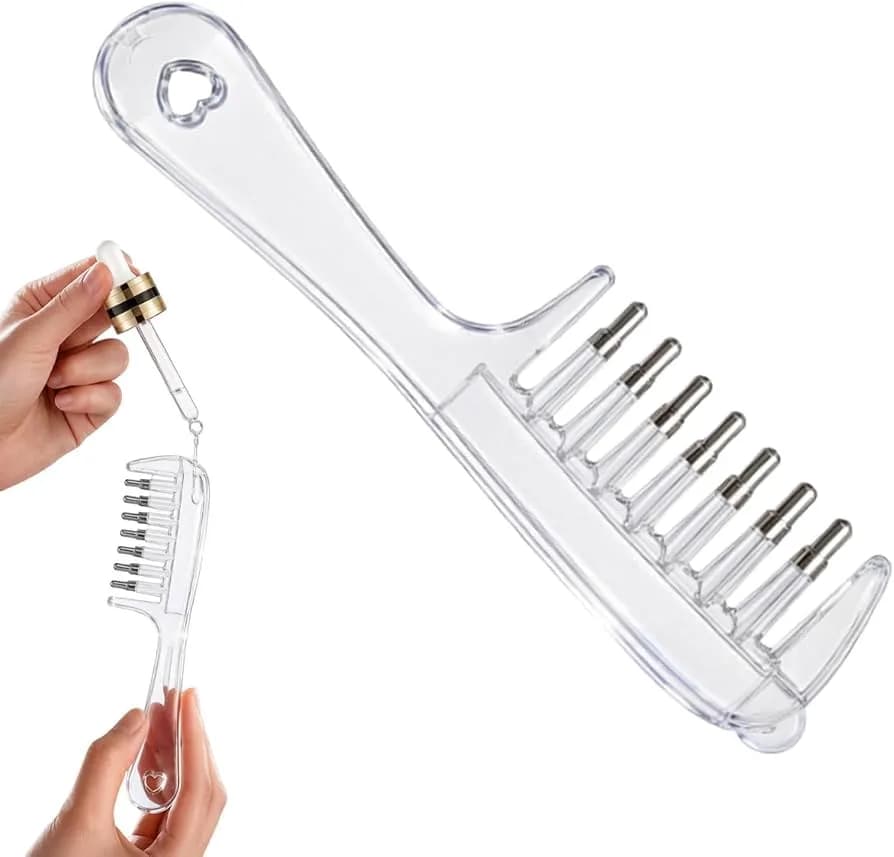 Scalp Oil Applicator Roller Ball Hair Oil Dispenser Comb Portable Tool | Hair Oiling Comb for Women Roots Hairline All Types, Spa Travel Salon Home thumbnail 3