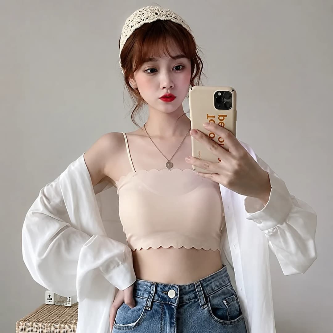 Cut Out Work Lace Padded 16 hook Bra, Teen Age Bra, Slim Stylish Comfortable Padded bra For Teenager Girls thumbnail 6